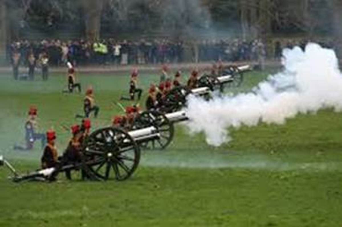 The Queen’s Birthday Royal Gun Salute Hyde Park London