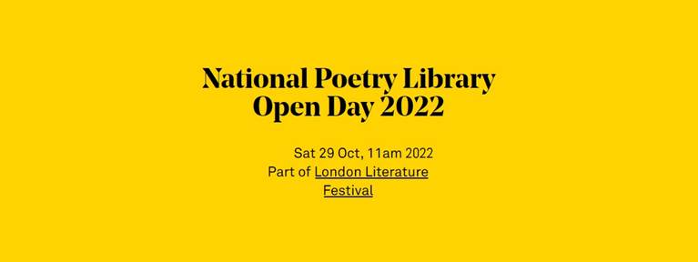 National Poetry Library Open Day 2022